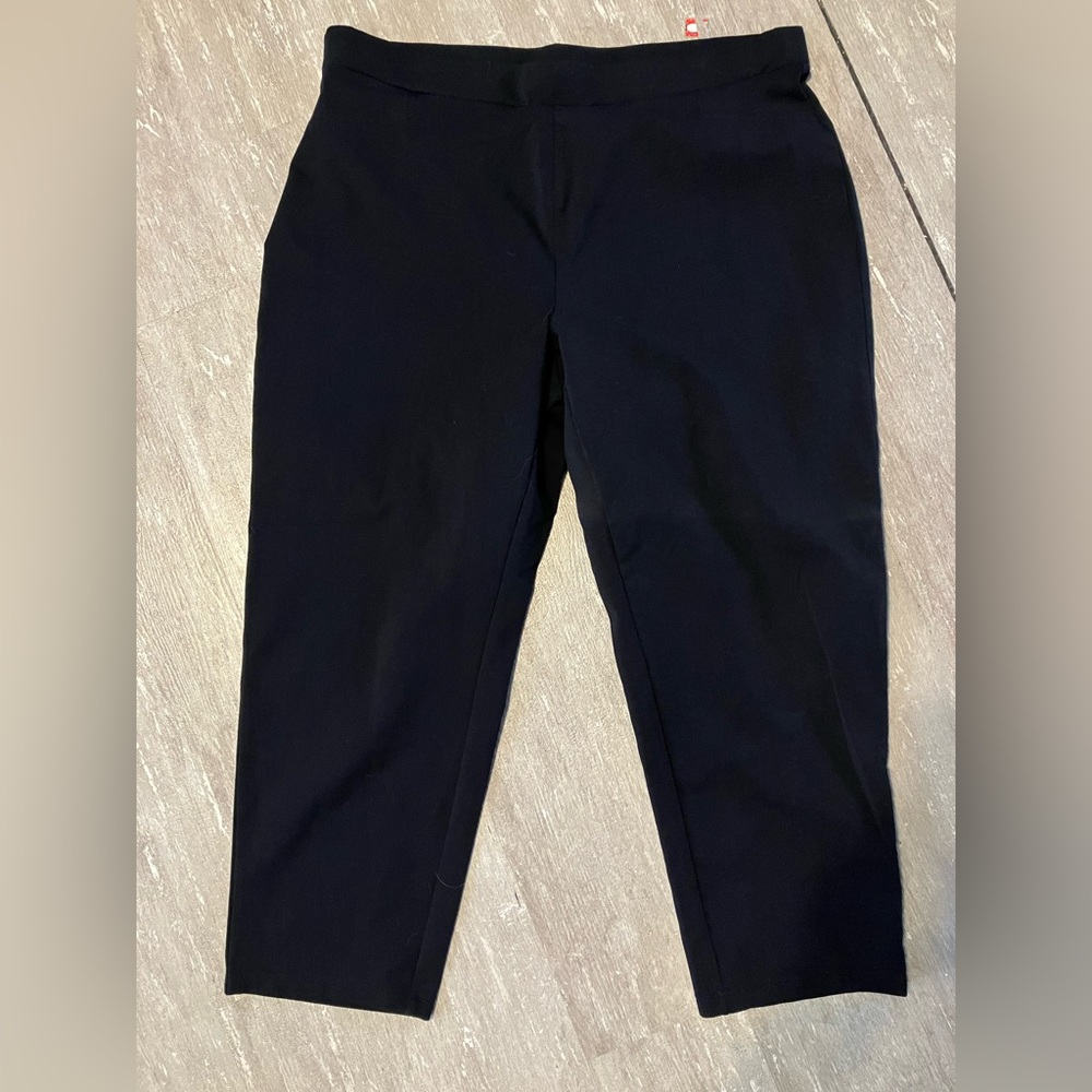 Susan Graver Weekend Pants Premium Stretch Pull-On Cropped Pant Size 1X Petite